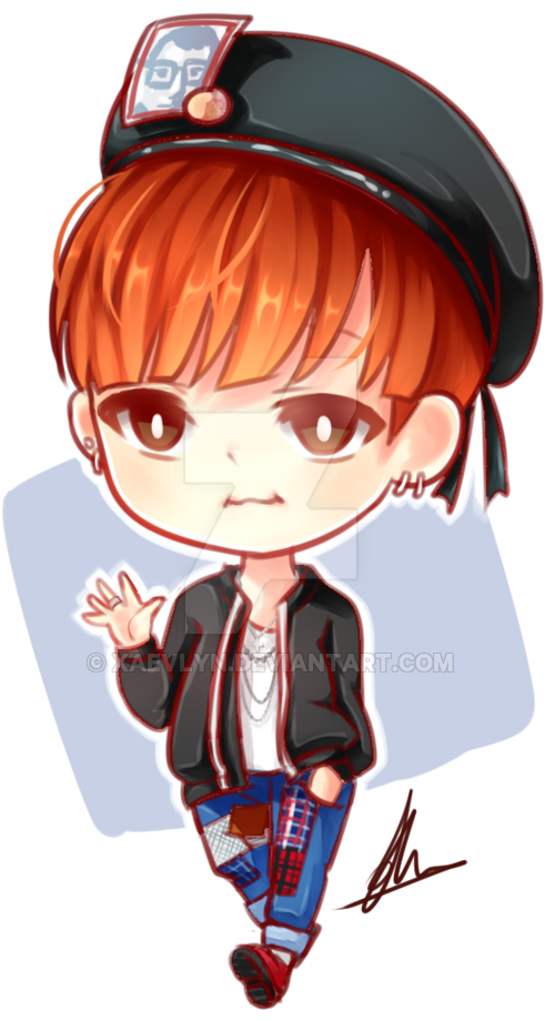 Bts Suga Chibi By Xaevlyn - Bts Chibi War Of Hormone (600x967)