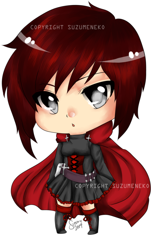 Chibi Ruby Rose By Suzumecreates - Ruby Rose Rwby Chibi (762x1048)