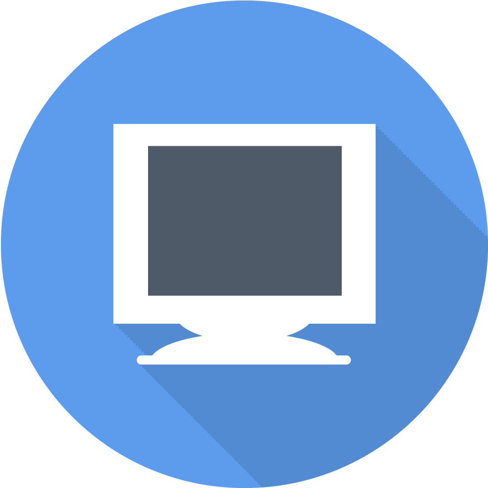 Computer Monitor Flat Icon - Portrait Of A Man (1024x1024)