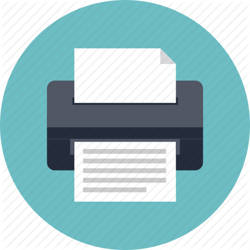 Print Out Photos Printer Print Page Document Printout - Label (512x512)