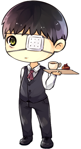 Kaneki Chibi By Drawn-mario - Drawing (400x600)