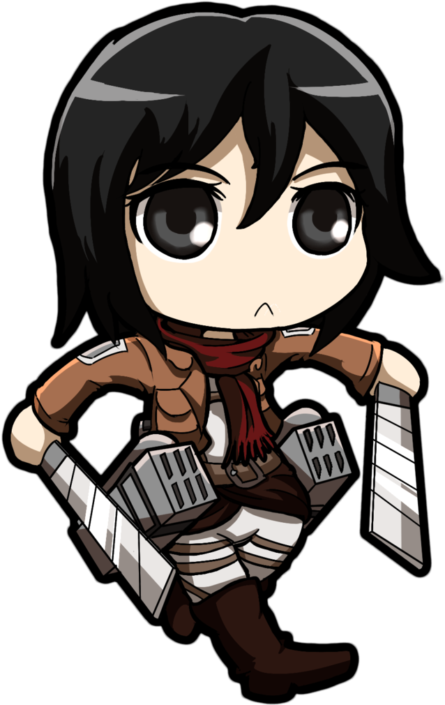 28 Collection Of Mikasa Chibi Drawing - Mikasa Chibi Shingeki No Kyojin (1024x1024)
