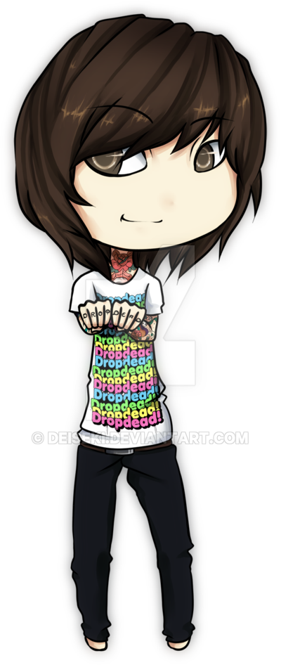 Oliver Sykes Chibi - Bring Me The Horizon Chibi (400x946)