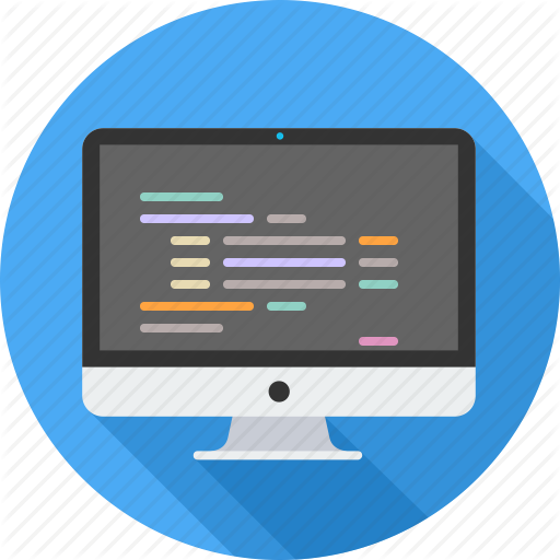 Desktop Computer With Binary Codes Icons - Programming Icon - (512x512 ...