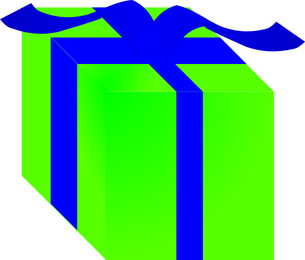 Blue Gift Box Clip Art - Blue Gift Box Clip Art (600x512)