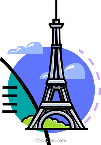 Eiffel Tower Royalty Free Vector Clip Art Illustration - Tower (336x480)