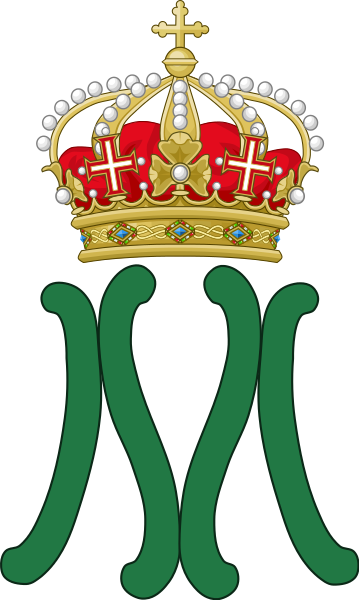 Royal Monogram Of Queen Marie José Of Italy - Royal Monogram Of Queen Margherita Of Italy (359x600)