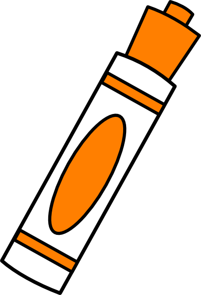 Orange Marker Clipart (408x598)