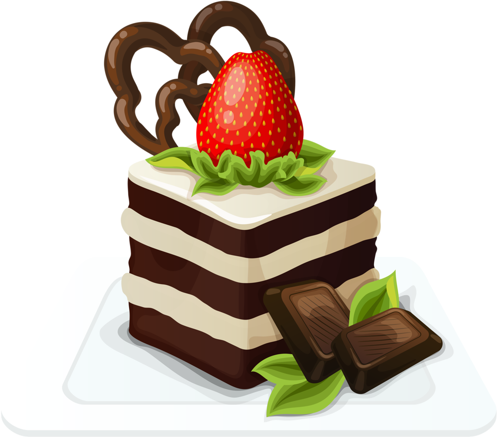 Desserts With Strawberriescupcake Vectorsponge - Happy Half Century Birthday (1024x927)