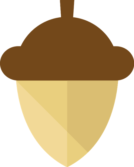 Flat Icon Acorn Seed - Clip Art (442x550)