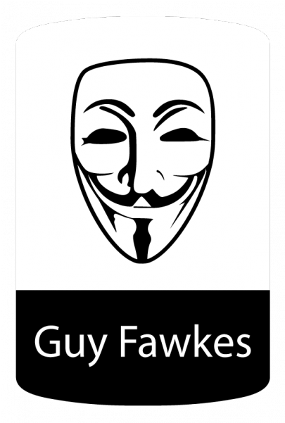 Guy Fawkes Mask Logo Badge Sticker Unixstickers - Disobey V For Vendetta Guy Fawkes Anonymous Mask Unisex (600x600)