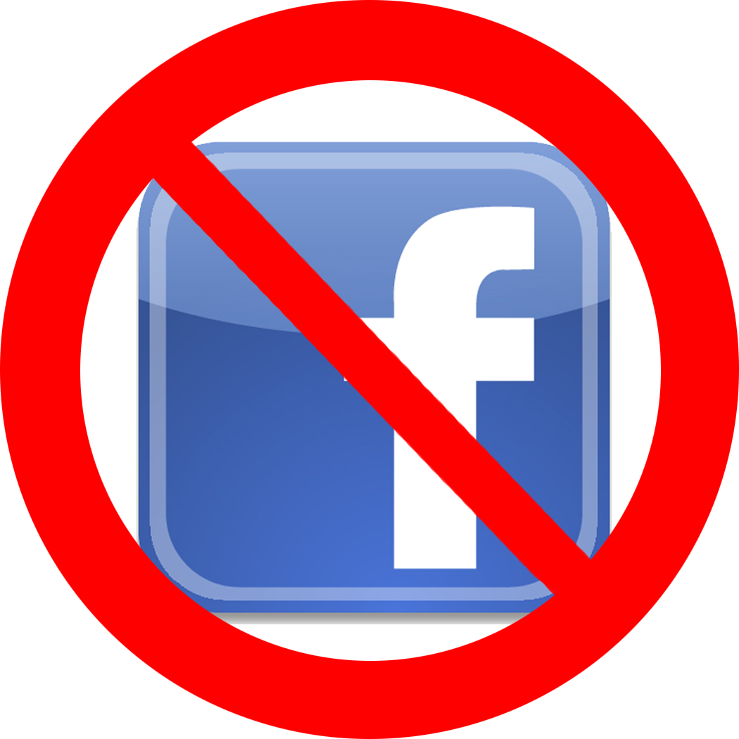 Clipart Break - The - No Facebook Logo Png (1050x1050)