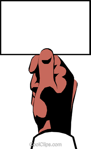 Hand Holding Card Royalty Free Vector Clip Art Illustration - Mão Segurando Foto Png (295x480)