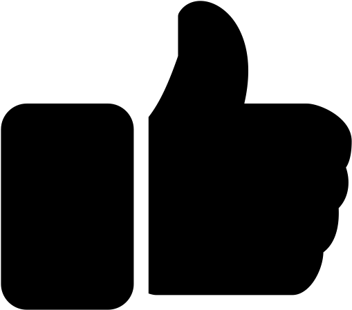 Black Facebook Like Logo - Black Like Icon Png (512x512)