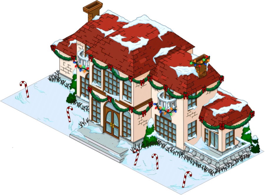 Fat Tonys Compound Christmas Tapped Out - Tapped Out Christmas Simpsons House (900x664)