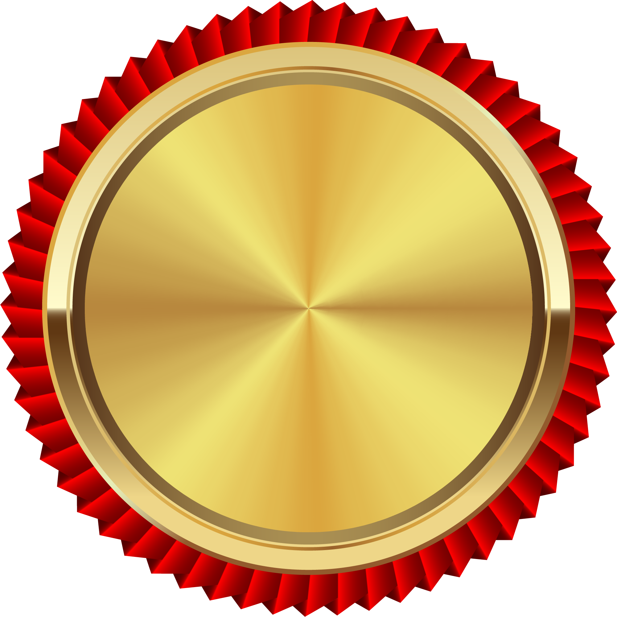 Hand Painted Golden Circle Card - Badges With Ribbon Png (2001x2001)