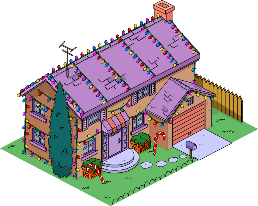 Tasteful Festive Flanders House Xmas Message - Ned Flanders House Layout (883x705)