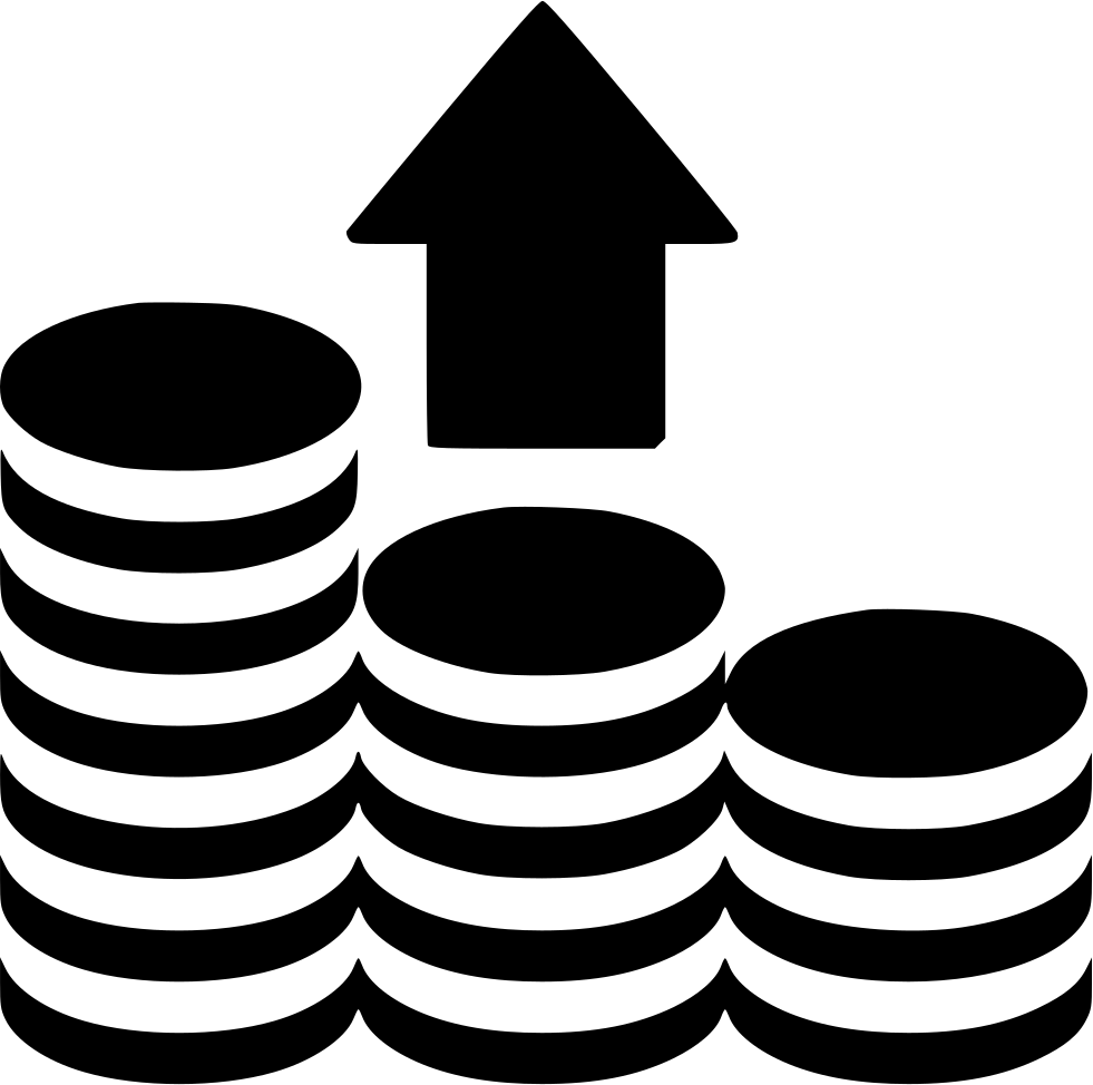 Arrow Up Coins Stack Comments - Leadership Icons (981x974)