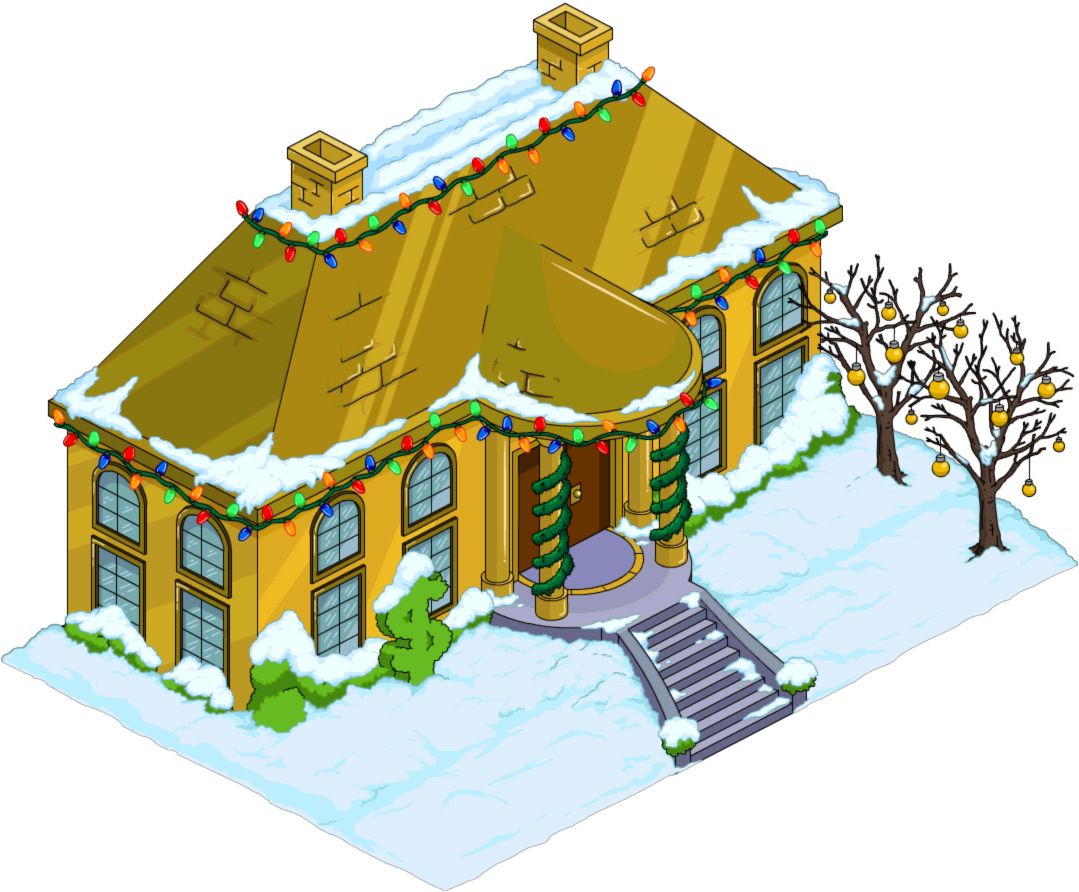 Christmas Mansion Of Solid Gold - Illustration (1079x892)