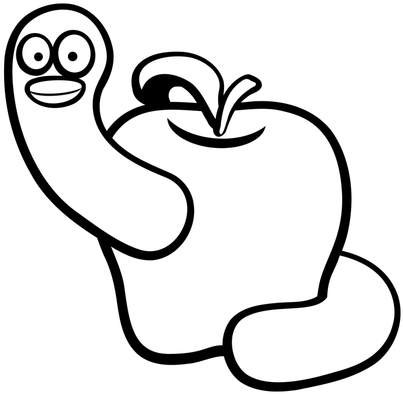 Pictures Of Apple Clipart Black And White - Coloring Book (720x405)