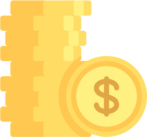 Coin Stack Free Icon - Number (512x512)