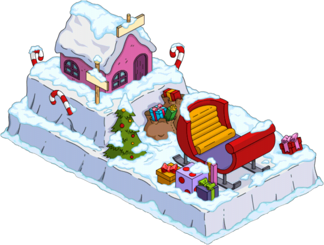 Once You Acquire 580 Presents In The Game , The Christmas - Simpsons Tapped Out Decorations Christmas (660x498)
