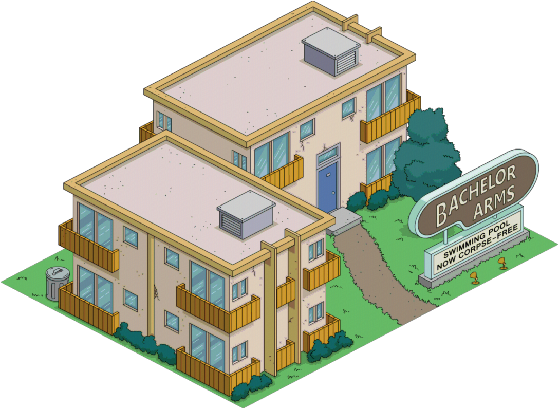 Bachelor Arms Apartments - Bachelor Arms Simpsons Tapped Out (1088x796)
