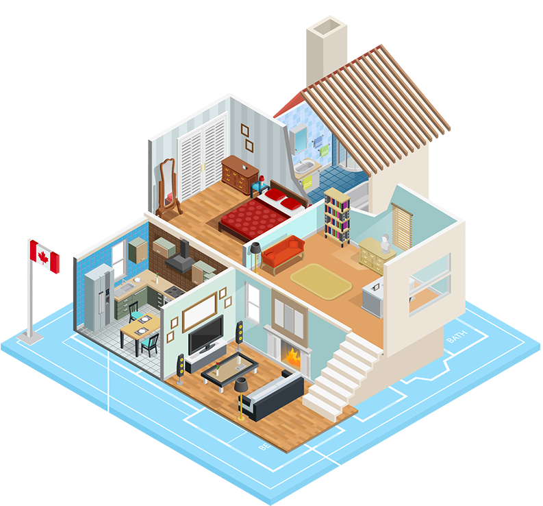 Two Minutes - - Isometric House Cutaway (800x800)