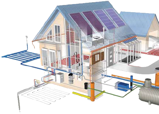 Heating With The Possibility Of Real-time Monitoring - Монтаж Систем Отопления Водоснабжения И Водоотведения (550x388)