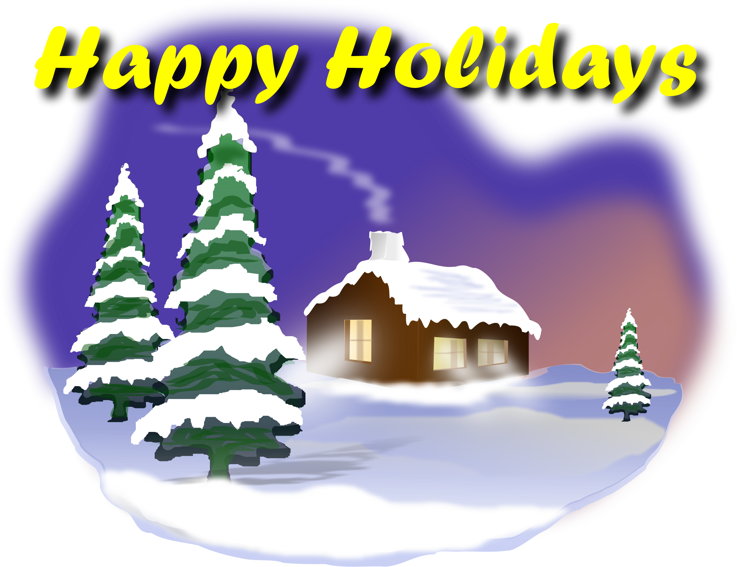 The Library Will Be Closed On Christmas Eve , Christmas - Inverno Sfondo Trasparente Png (2379x1830)