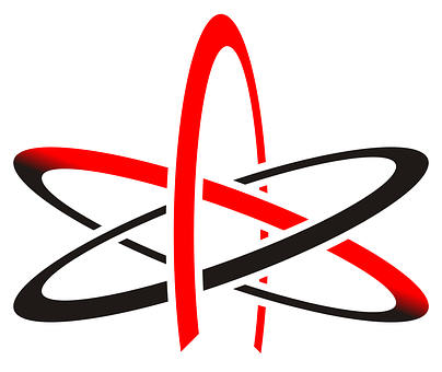 Atom Science Nuclear Nucleus Atom Atom Ato - Atheist Symbol No Background (404x340)
