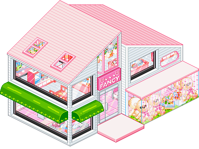 Pink, Pixel, And Kawaii Image - Kawaii Pixel Art House (400x300)