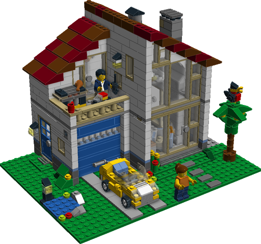 Family House A Klein - Lego Creator Family House 31012 (512x477)