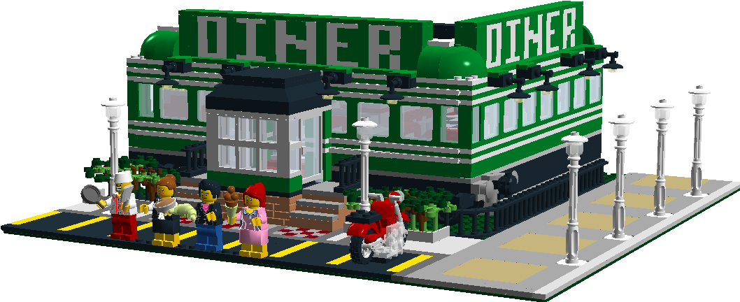 Rail Car Diner - Lego (1101x600)