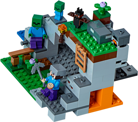 Lego 21141 Minecraft The Zombie Cave - Lego Minecraft Zombie (600x450)
