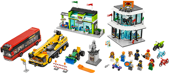 Build An Exciting Day At The Lego® City Town Square - Lego Town Square 60026 (600x450)