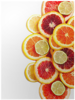 Grapefruit, Orange, Lime And Lemon Slices Poster • - Grapefruit (400x400)