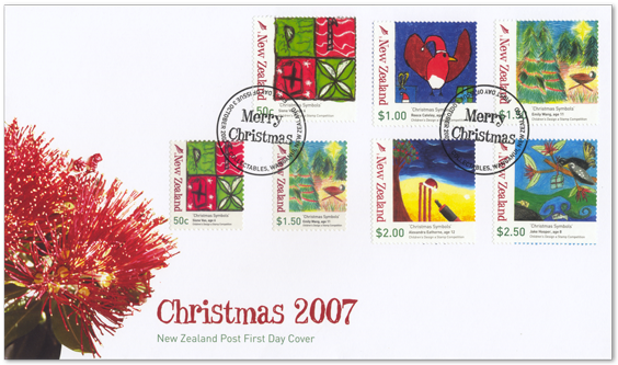 First Day Cover - New Zealand Christmas Stamps (600x600)