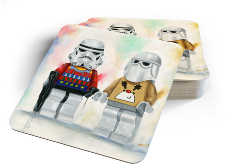 Christmas Jumper Day At Work Coasters - Cartoon (480x480)