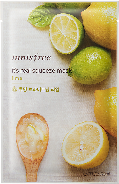 Lime Sheet Mask - Innisfree It's Real Squeeze Mask (lime) 1 Pc (800x800)