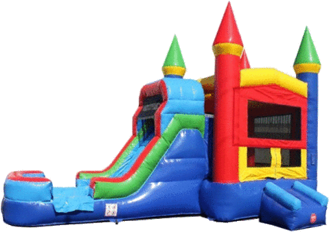 Rainbow Castle Combo Dry - Inflatable (480x480)