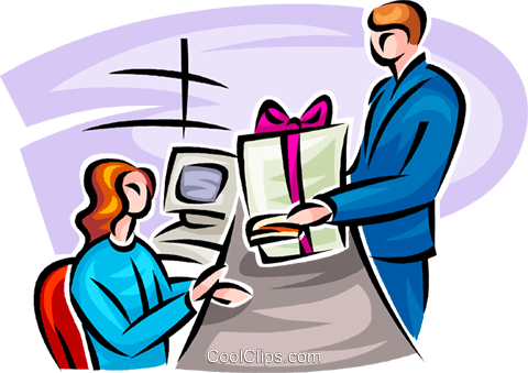 Man Buying A Wrapped Present Royalty Free Vector Clip - Man Buying A Wrapped Present Royalty Free Vector Clip (480x339)