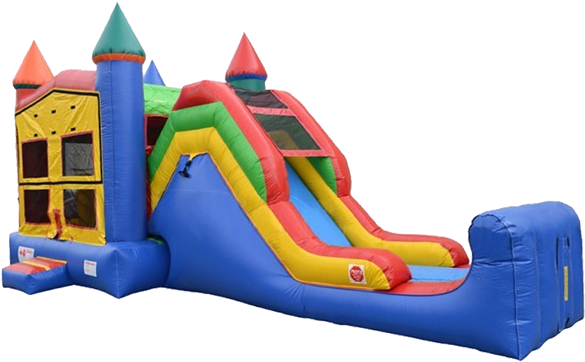 5 In 1 Super Combo Castle - Inflatable (900x539)