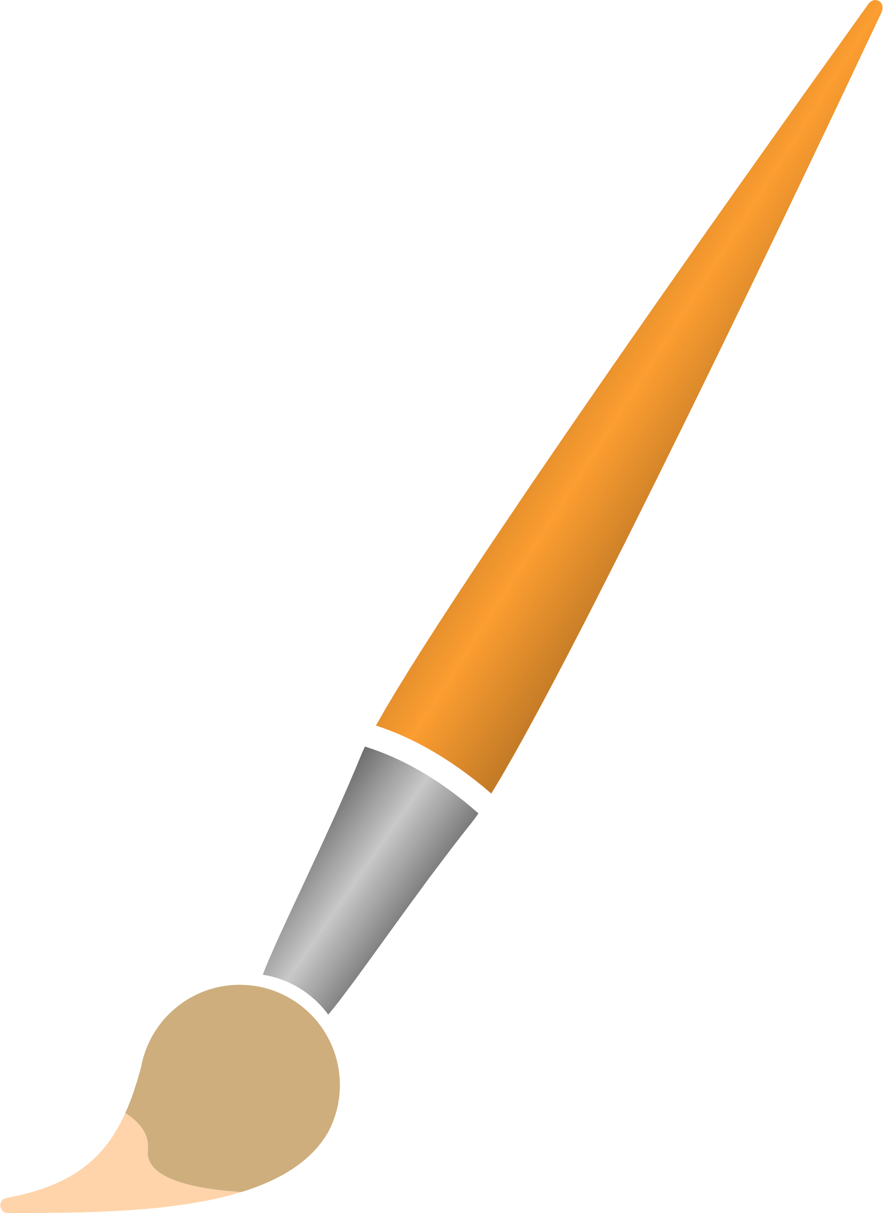 Paint Brush With Cream Dye - Paintbrush With Pink Paint (1748x2400)