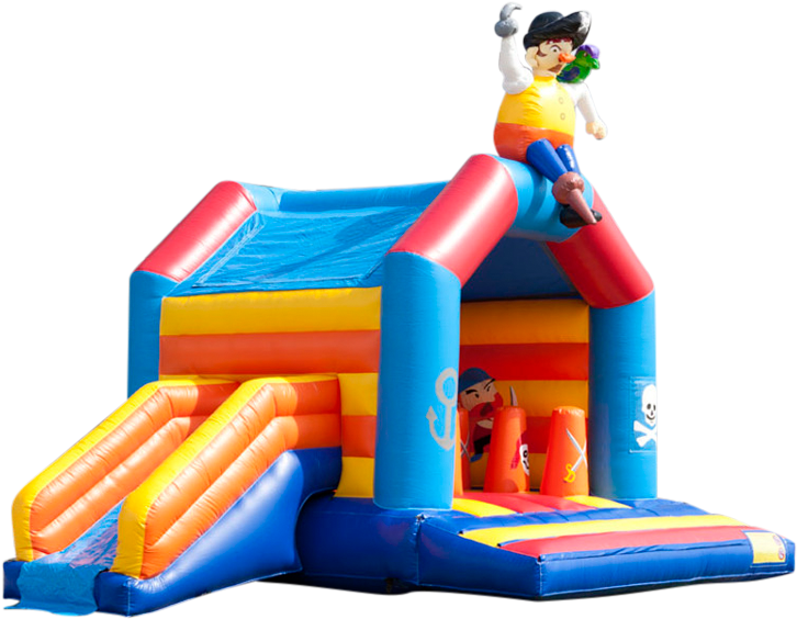 Kombinert Hoppeslott Og Sklie - Inflatable (940x626)