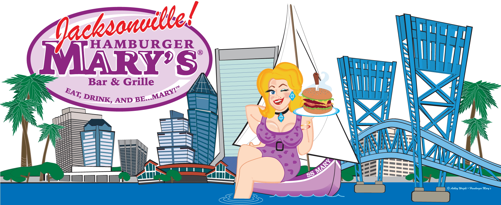Hamburger Marys Jacksonville Skyline - Hamburger Mary's Jacksonville (2000x900)