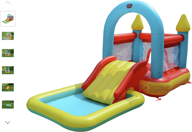 Chad Valley Bouncy House And Pool - Chad Valley Bouncy Castle With Slide (613x423)