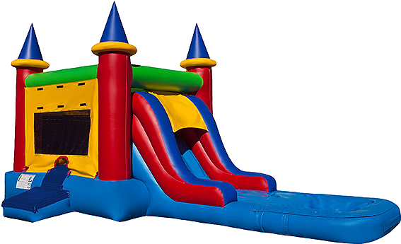 Healthy Parties With Inflatable - 3 In One Waterslide (600x460)