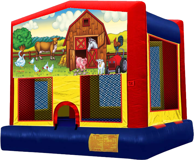 Animal Moon Bounce Rental - Bounce House (671x644)