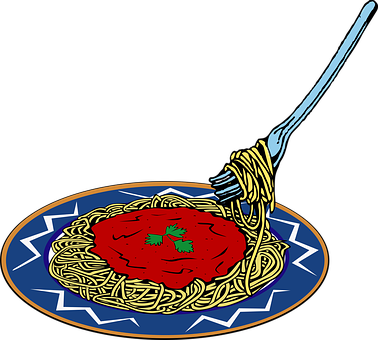 Essen Food Noodle Plate Spaghetti Teller S - Plate Clip Art (378x340)